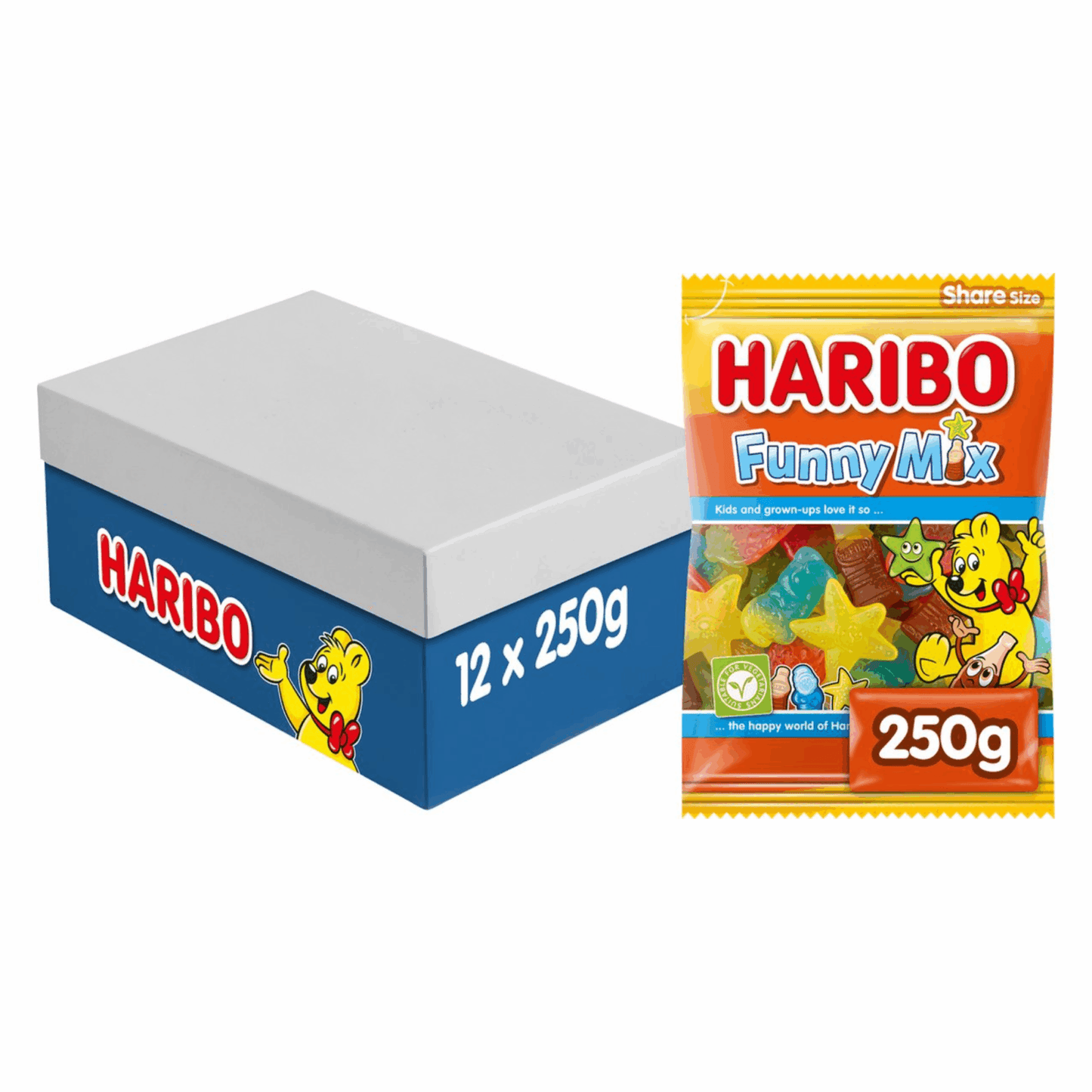 Bolsa mezcla divertida Haribo (12x 250gr)