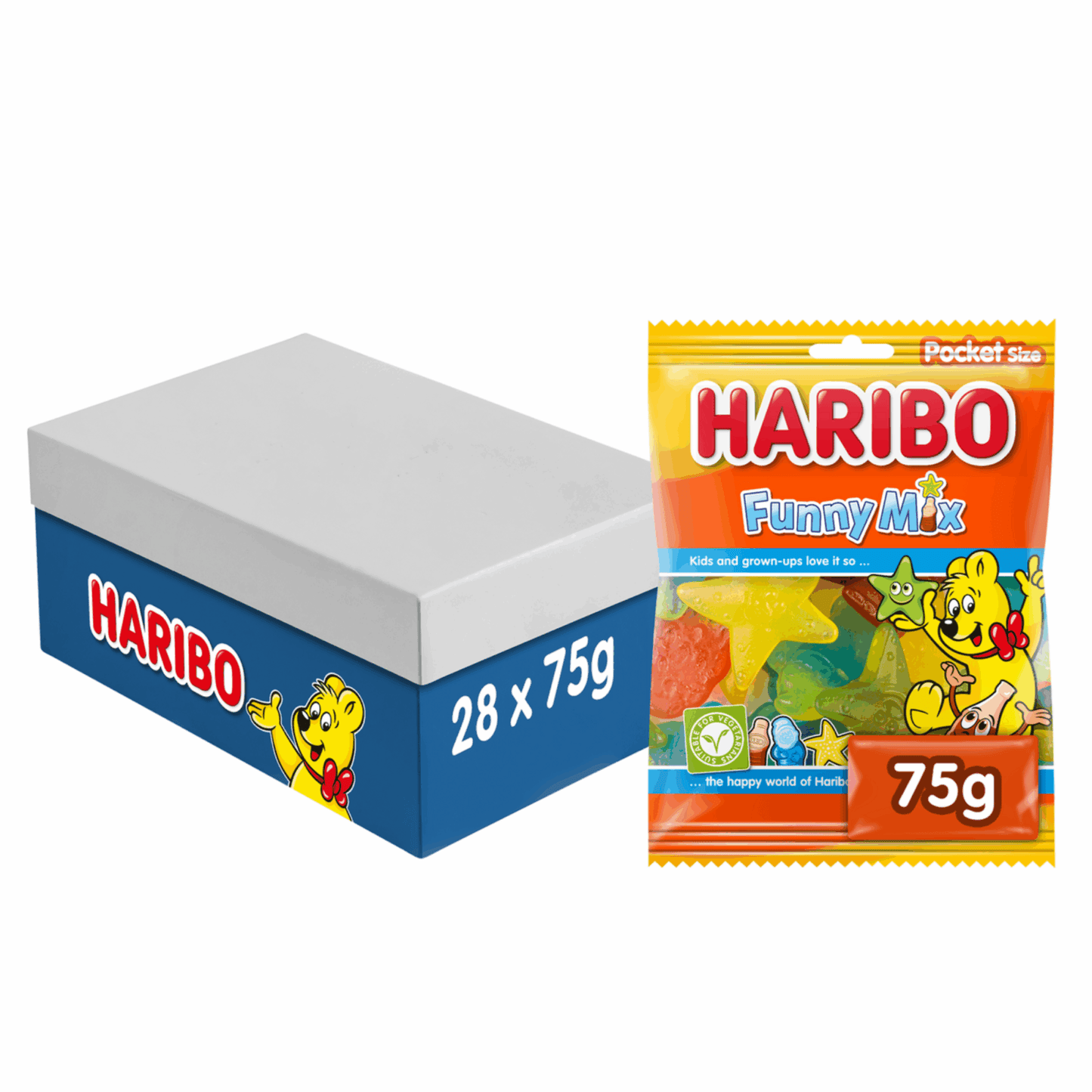 Borsa Haribo divertente mix (28x 75gr)