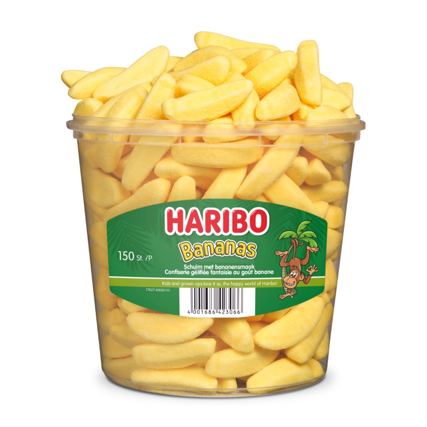 Banane in schiuma Haribo zuccherate (150 pezzi)