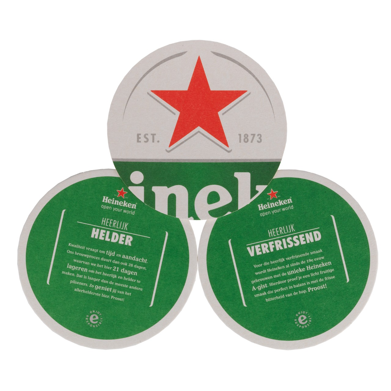Almohadillas de fieltro Heineken (4x100 piezas)