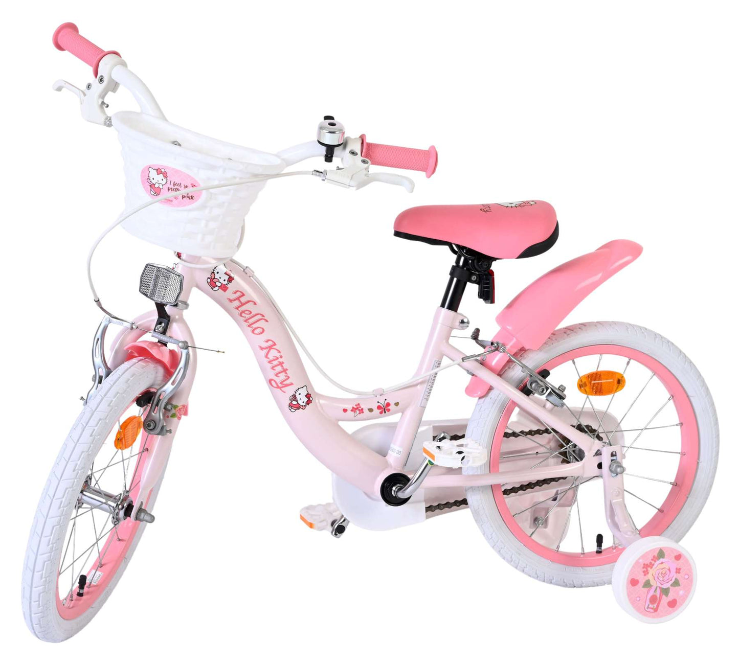 Bicicleta infantil Volare hello kitty - niña - 16 pulgadas - rosa - dos frenos de mano