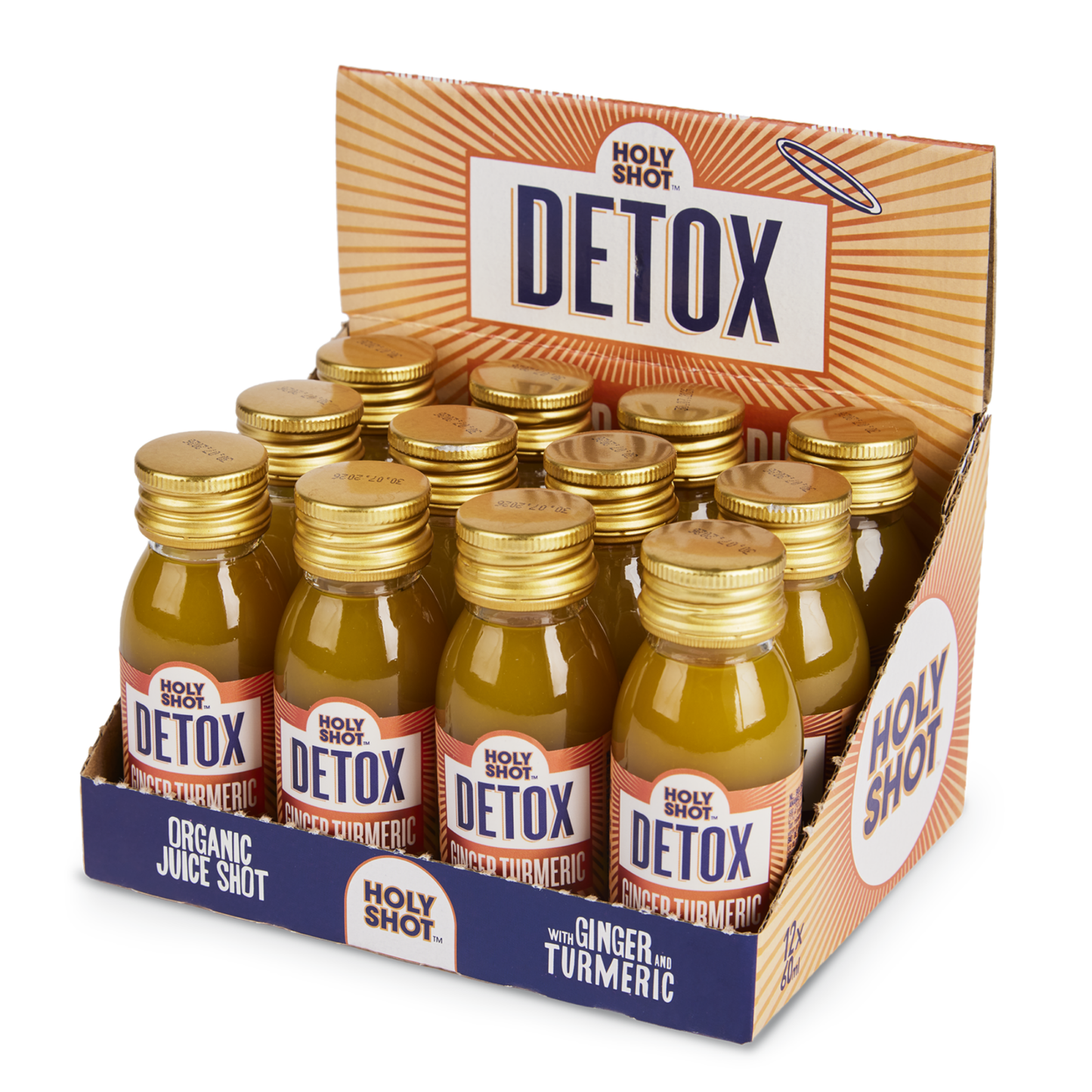 Bottiglia bio Holyshot Detox Zenzero Curcuma (12x 60ml)