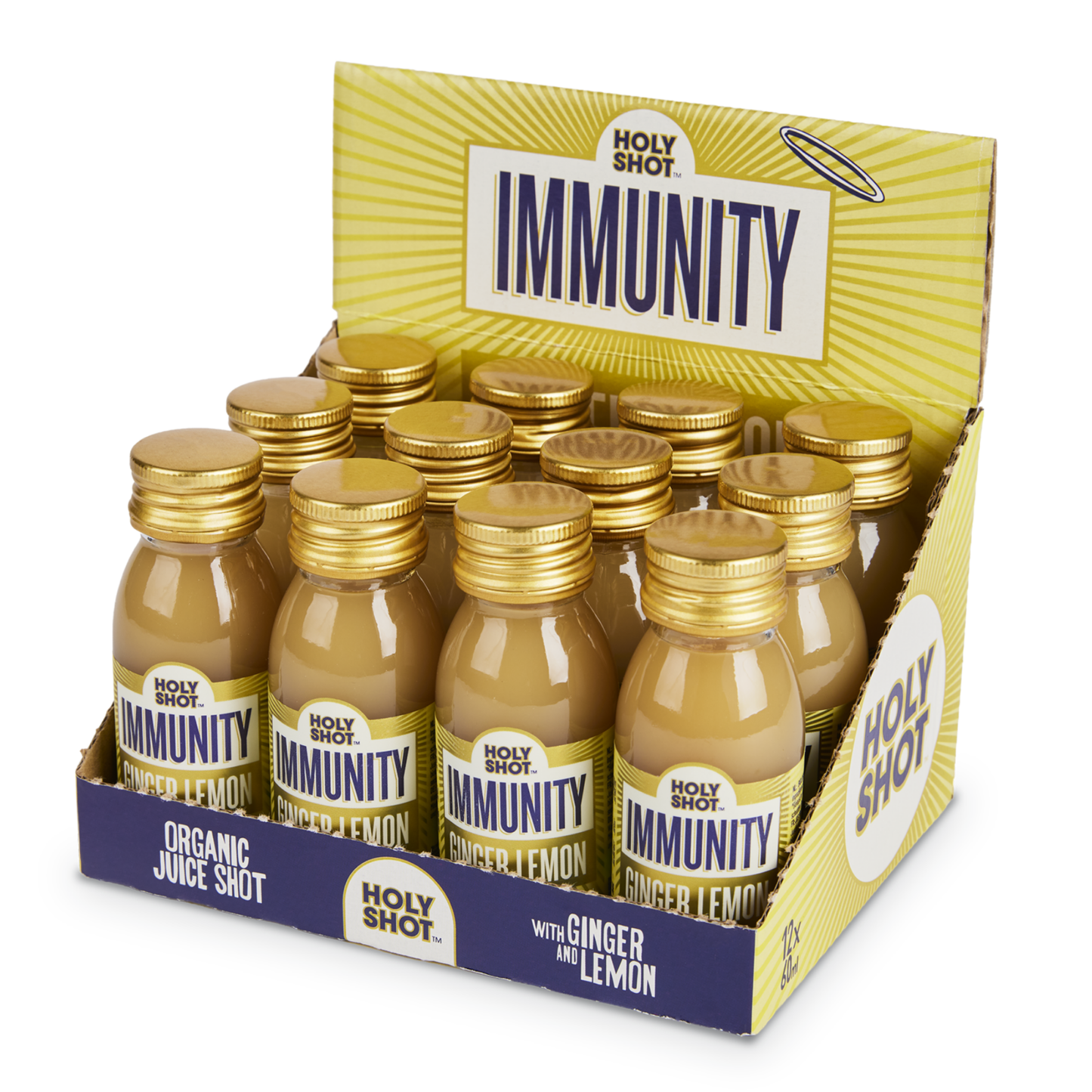 Holyshot immune flacone bio allo zenzero e limone (12x 60ml)