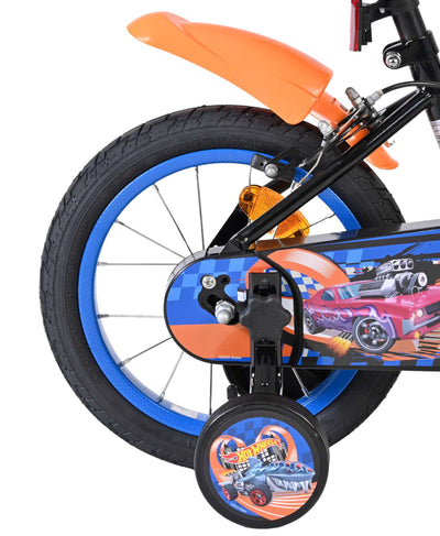 Heiße räder hot wheels kinderfiets - jongens - 14 inch - zwart - twee handremmen