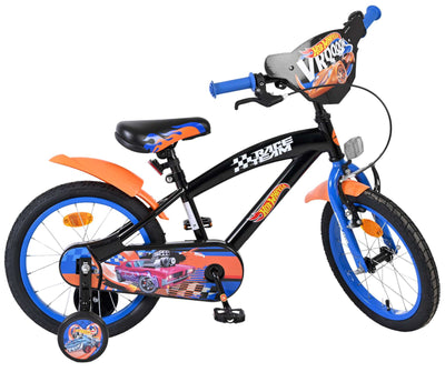 Heiße räder bicicletta per bambini hot wheels - ragazzi - 16 pollici - nero arancione blu