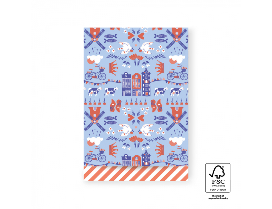 Borse da regalo House of Products Holland Orange Stripes 17x25cm 200st