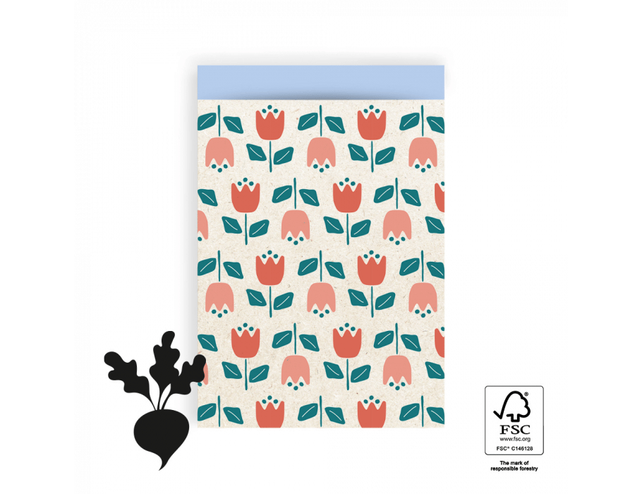 House of Product Bolsas de regalo Tulips Sky Blue 17x25cm 200st