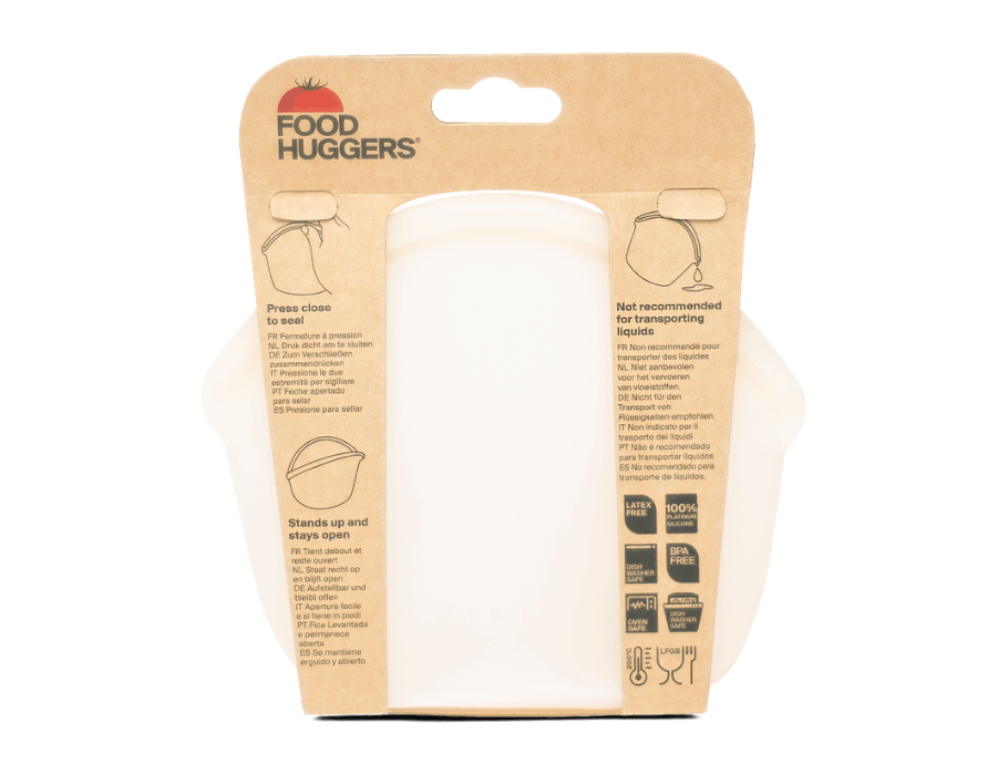Bolsa de almacenamiento reutilizable de Huggers 400 ml de champán Frost