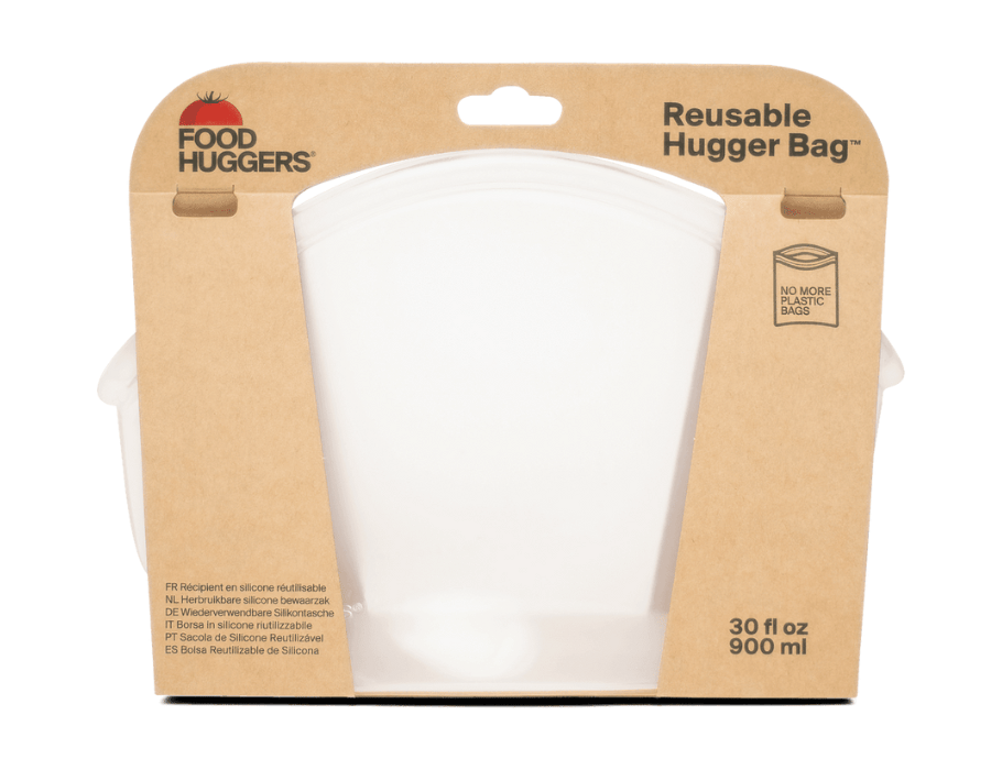 Food Hugger Borsa di stoccaggio riutilizzabile 900 ml Clear