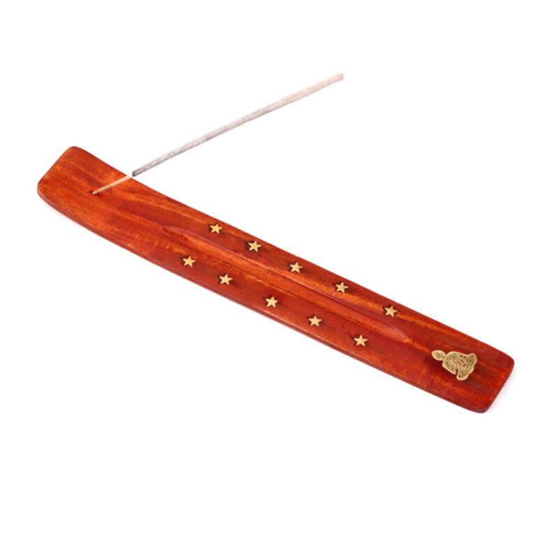 Soportista de incienso de madera de Mango de Buda Star para palos