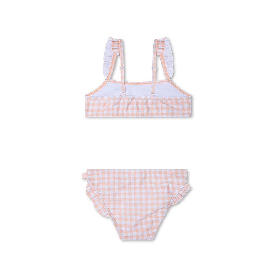 Cuadrícula del atardecer | Chicas blancas naranjas Bikini UV