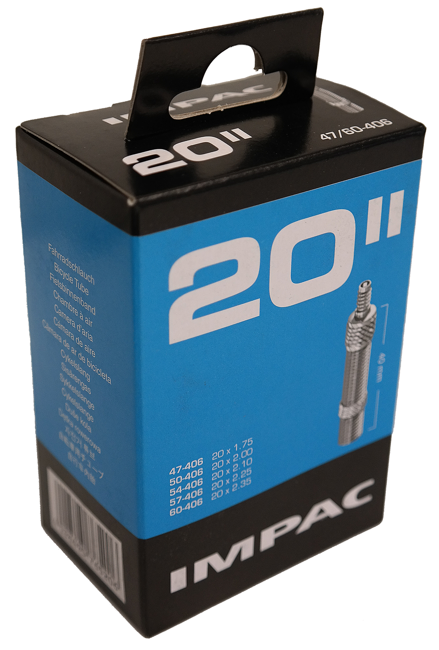 IMPAC (schwalbe) Tubo interno DV7 20 pollici 40 60-406 DV 40 mm