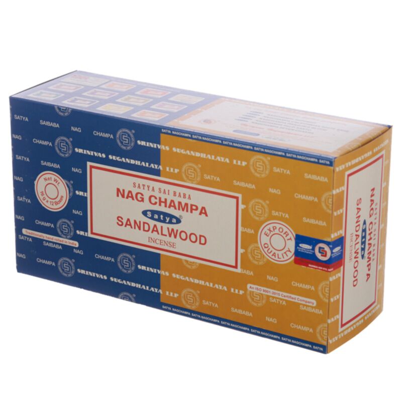 01331 bastoncini di incenso in legno di sandalo satya nag champa