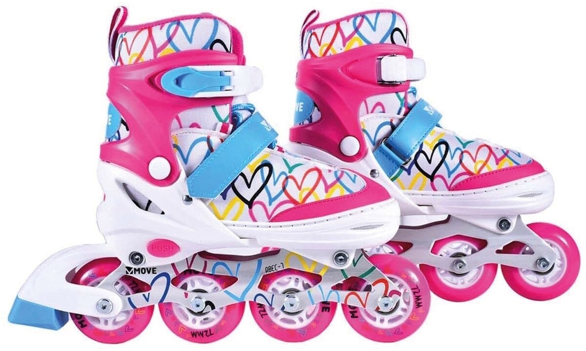 Patines en línea Move: love blanco rosa (562411) talla 34 37