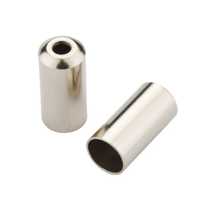 Tappi terminali Jagwire aperti - freno 5mm - ottone (200 pezzi) - cromato