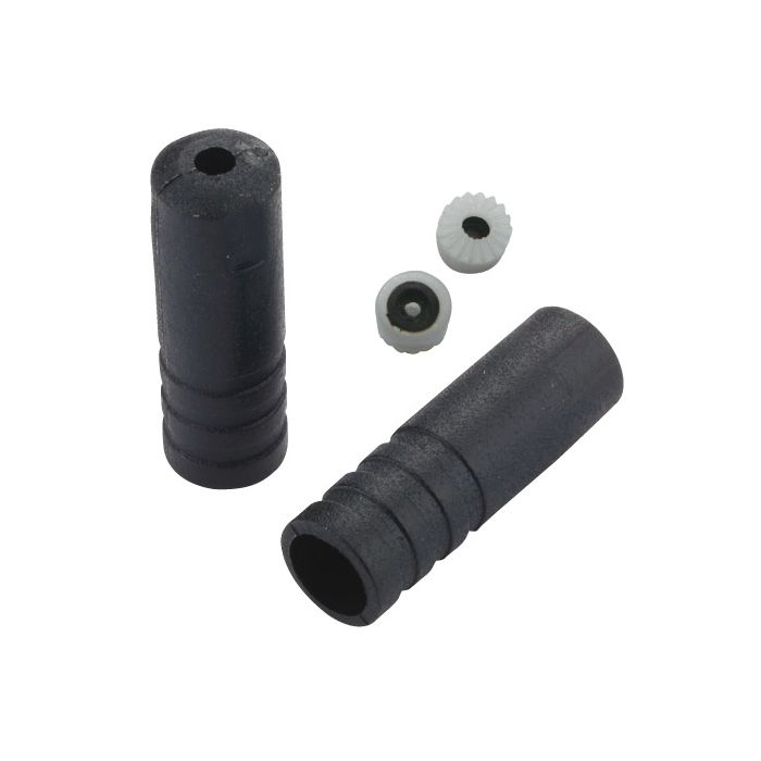 Tapas de extremo Jagwire selladas - cambio de 4 mm - plástico (100 piezas) - negro