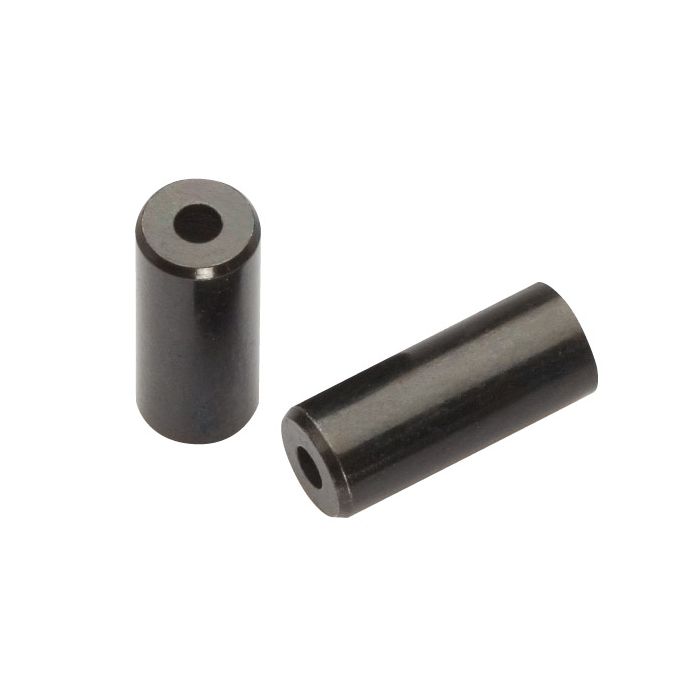Tappi terminali Jagwire aperti - spostamento di 4 mm - ottone (50 pezzi) - nero