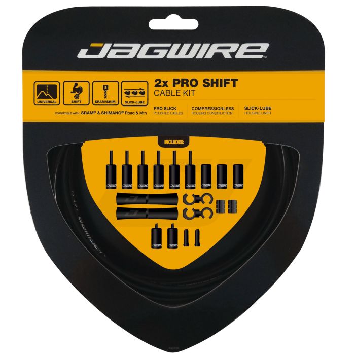 Jagwire 2x kit de cambio pro - negro