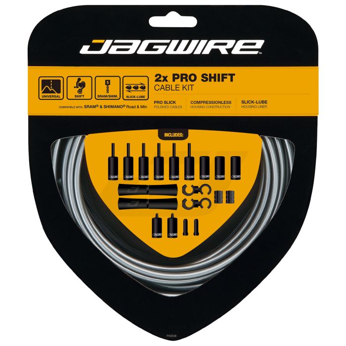 Jagwire 2x pro kit de cambio - gris hielo