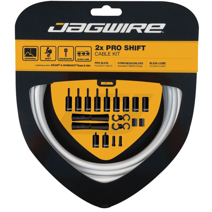Jagwire 2x kit de cambio pro - blanco