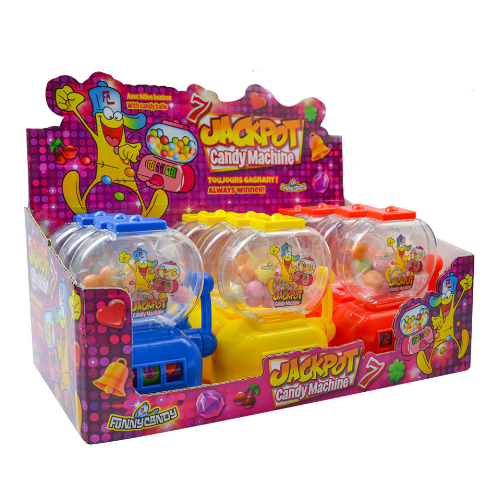 Divertente macchina per caramelle con jackpot (12 pezzi)