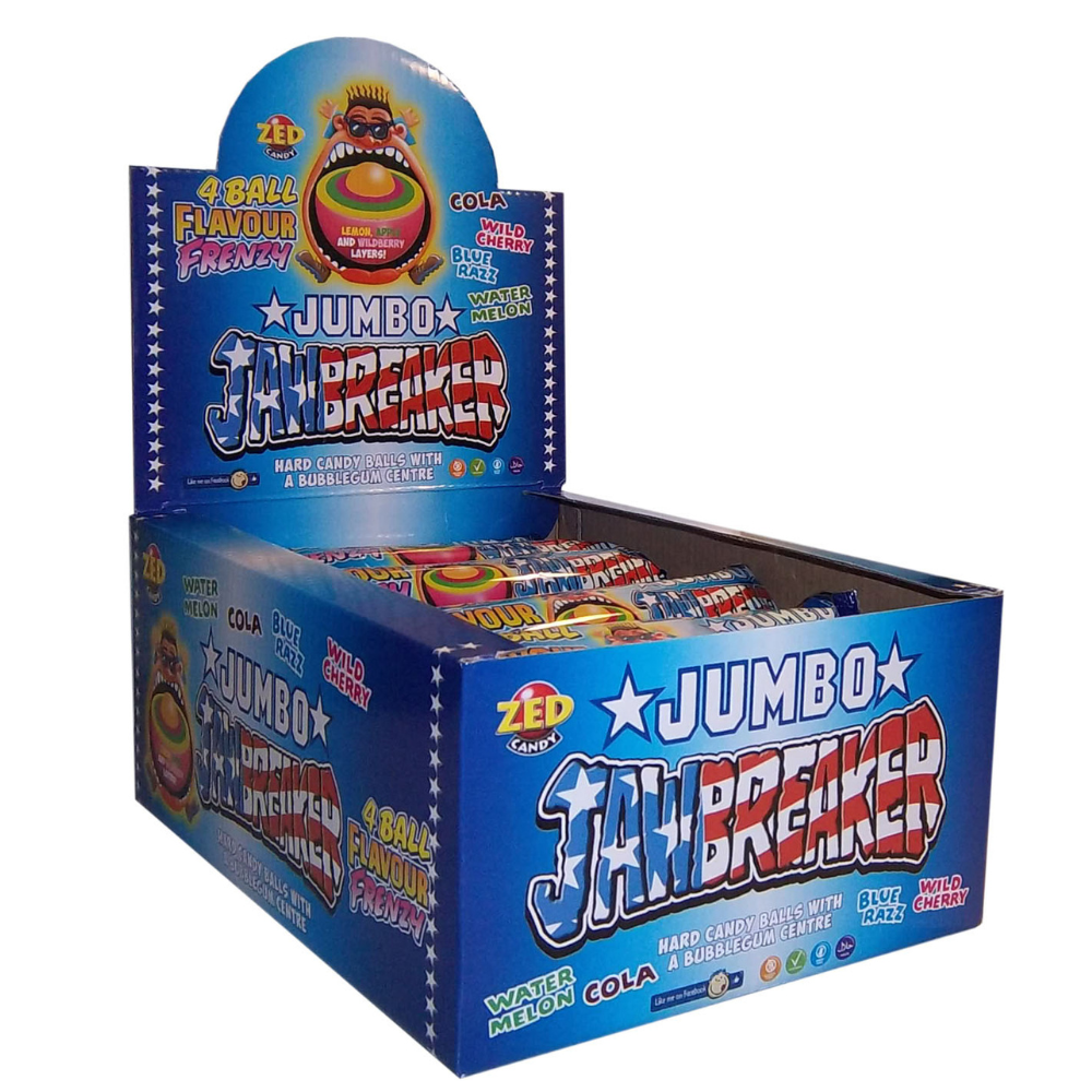 Zed candy jumbo jawbreakers (20x 81gr)