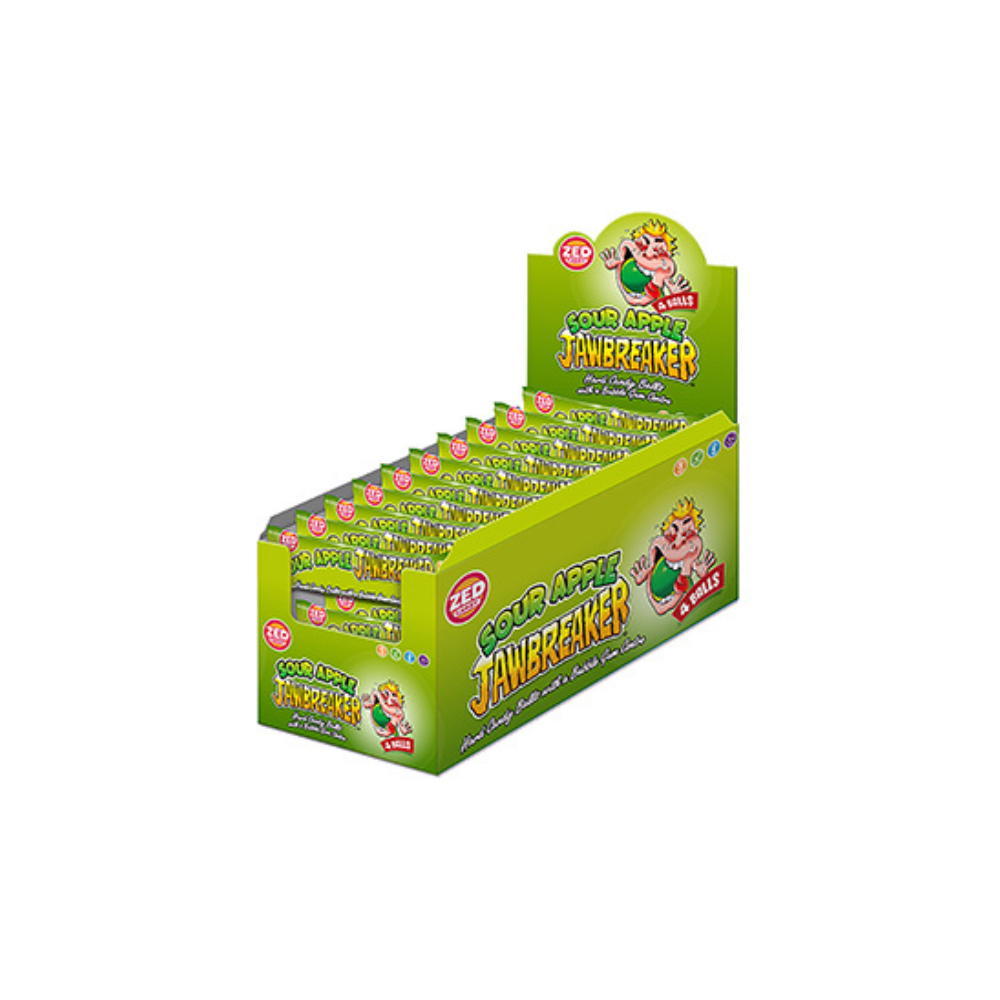 Zed candy jawbreaker mela acida (40x confezione da 4)
