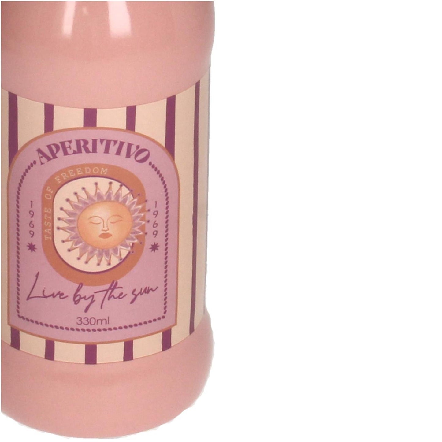 Vaso aperitivo Kersten ceramica rosa h21,8 cm