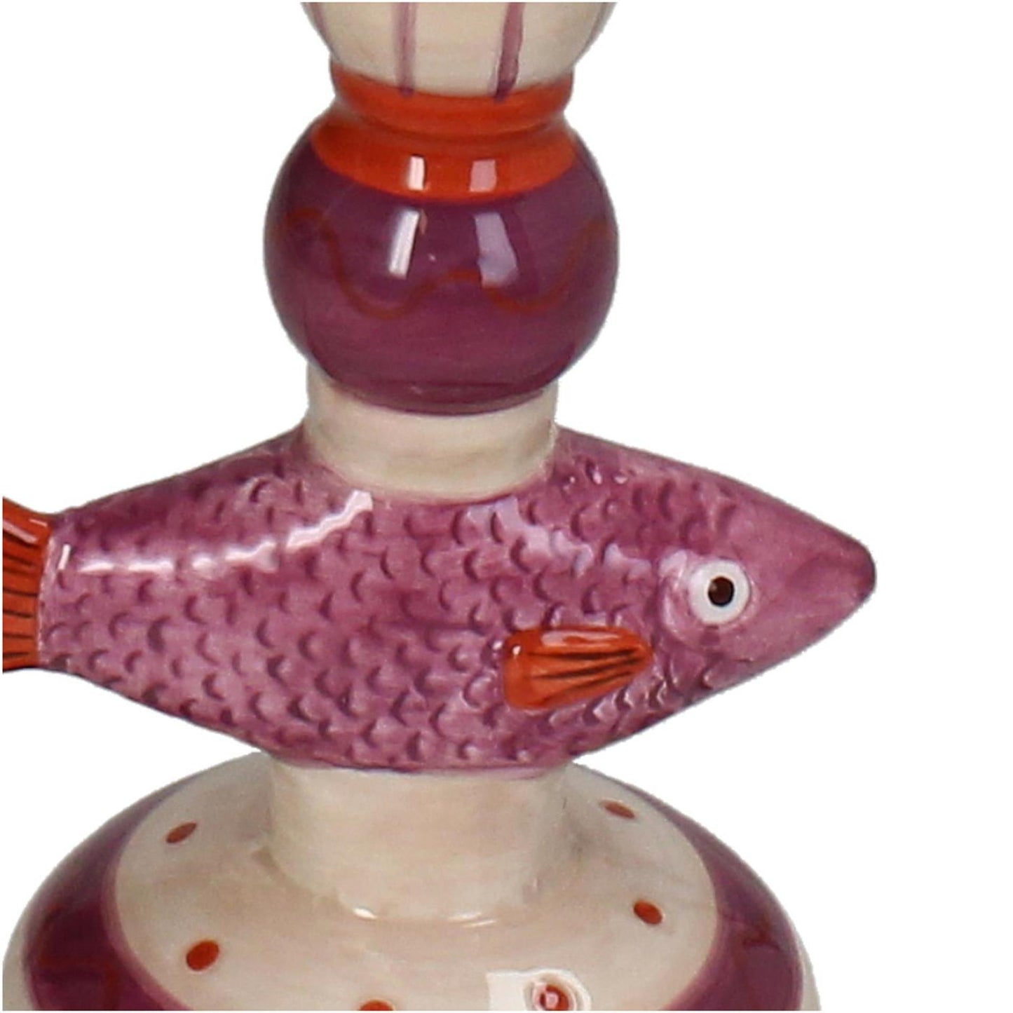 Candeliere Kersten pesce dolomite viola 11x9x15cm