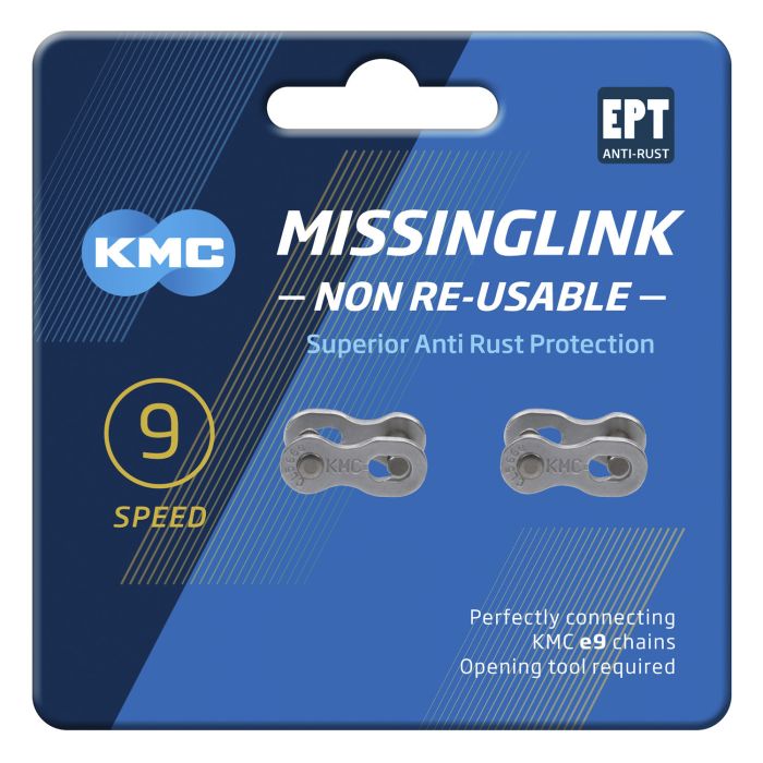 KMC Sloesschip Missinglink 9nr EPT Silver 6.6 mm 9V (2)
