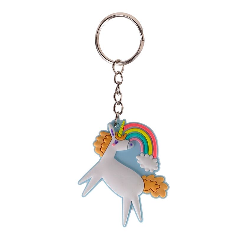 Anillo de llave de PVC de naranja mágica de unicornio