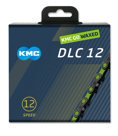KMC Ketting DLC12 Black Green 126S encerado
