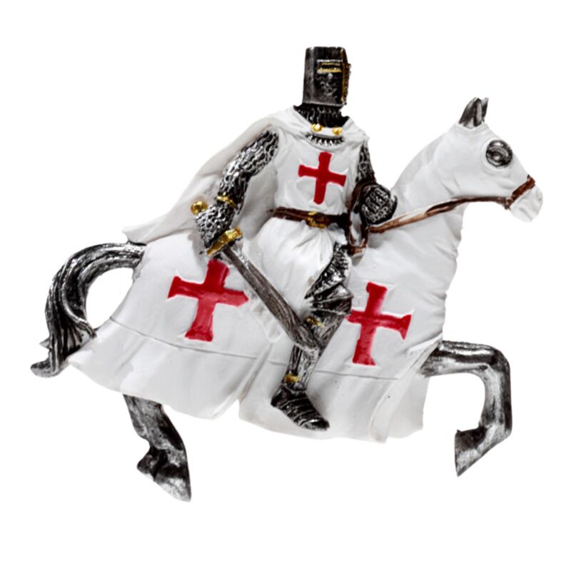 Cruzada Caballero en imán protector a caballo