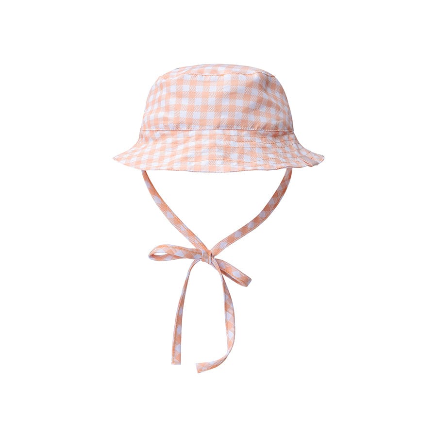 Cuadrícula del atardecer | Sombrero de sol de color blanco naranja