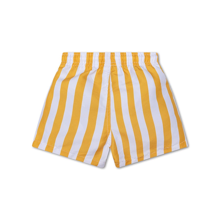 Flusso | Trunks di nuoto bianco UV giallo ragazzi