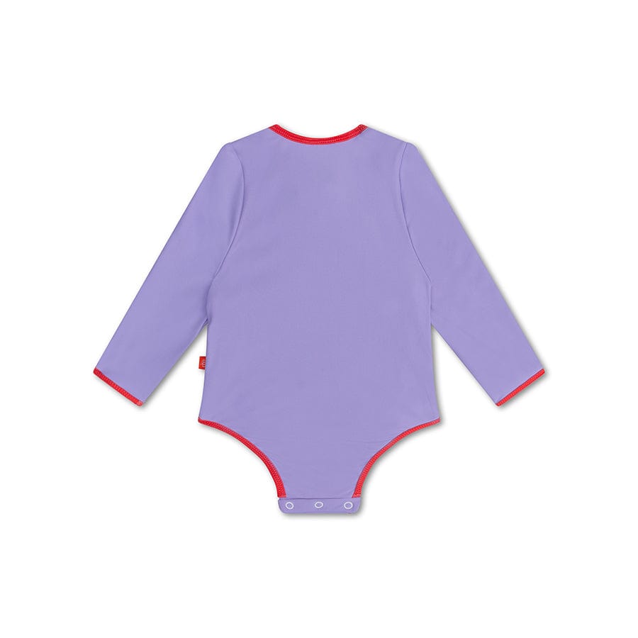 Toni iconici | Abita da bagno UV per ragazze viola con maniche lunghe