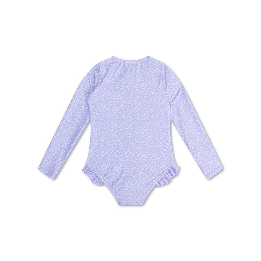 Leopardo | Traje de baño UV de Lila Girls con mangas largas