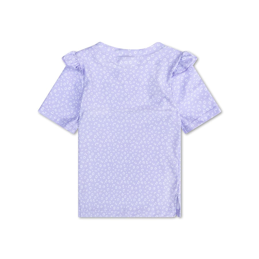 Leopardo | Camicia da nuoto Lila UV con maniche corte