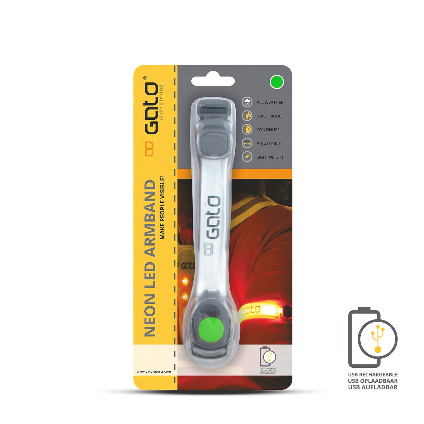 Gato Neon LED Light USB verde USB