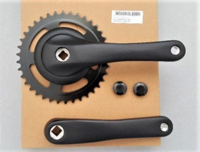 Crank Set 38t Nexus Alu Matt Black Flat 1er tipo
