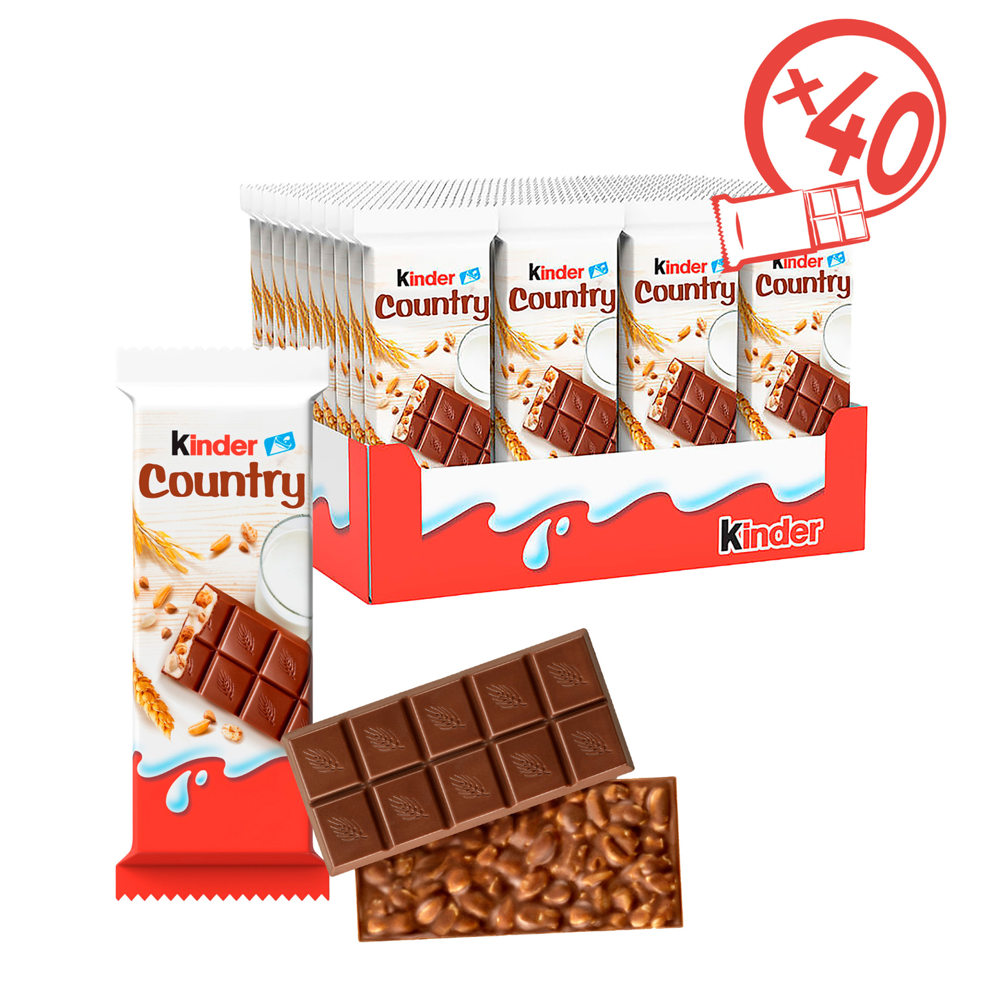 Kinder cioccolato ai cereali t1 (40 pezzi)
