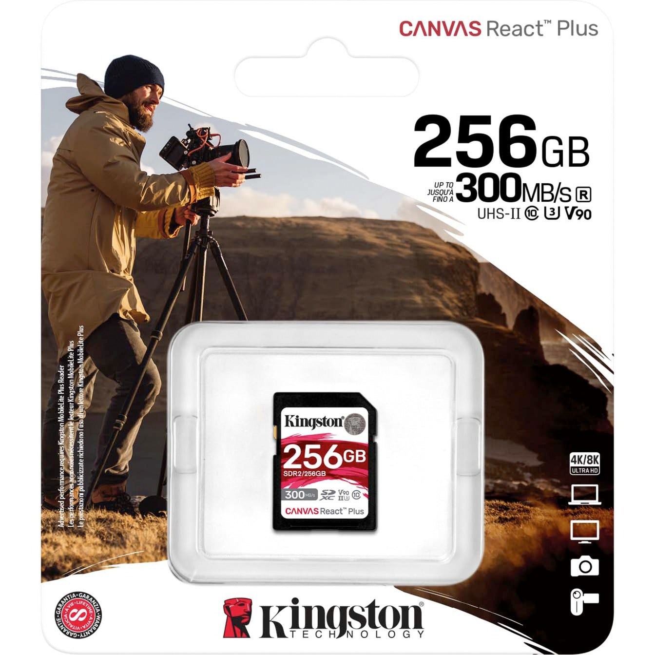 Kingston Canvas React más 256 GB SDXC