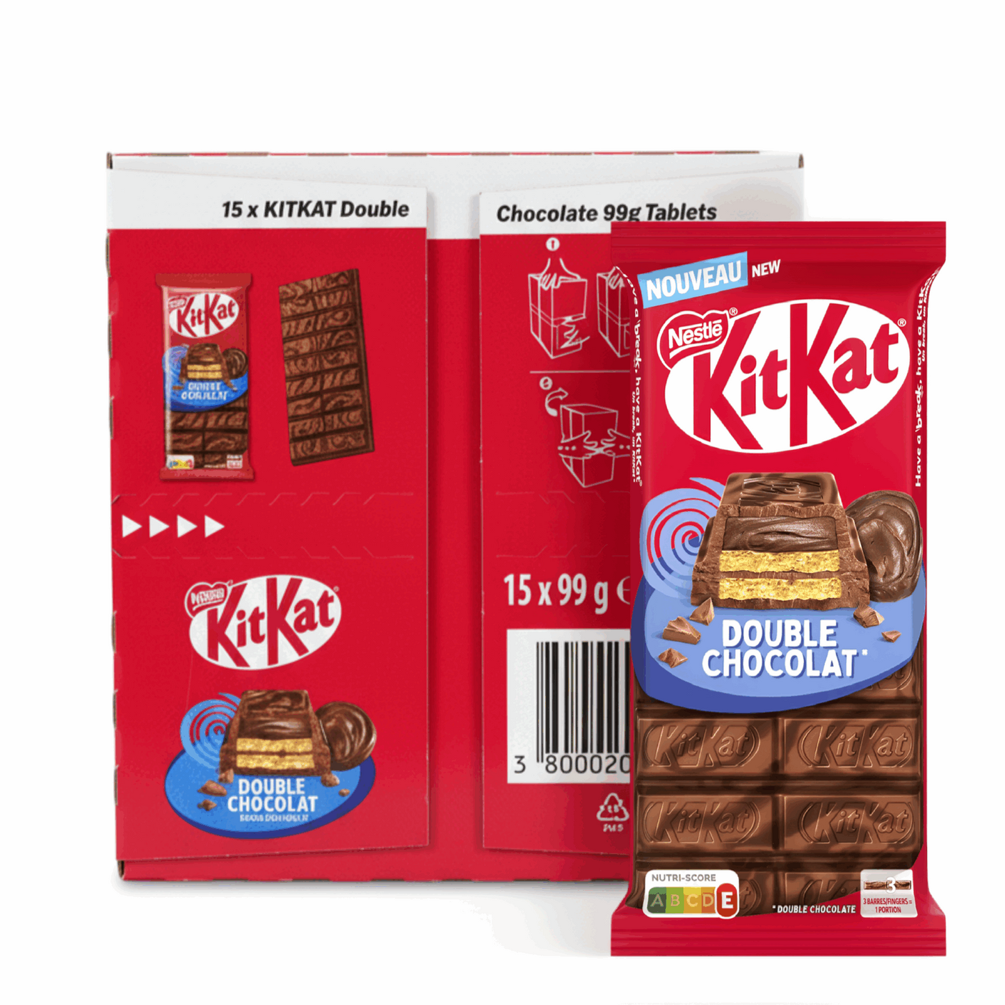 Tableta doble de chocolate Kitkat (15x 99g)