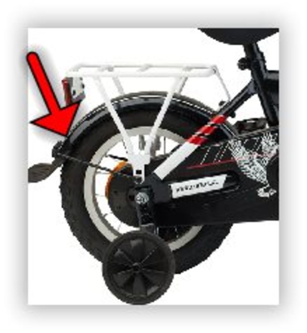 Parafango posteriore Batavus + asta 12,5 nero