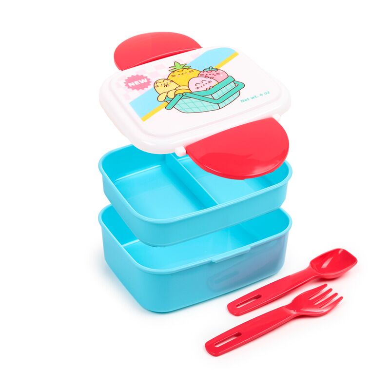 Pusheen the cat clip per frutta bento box posate per il pranzo