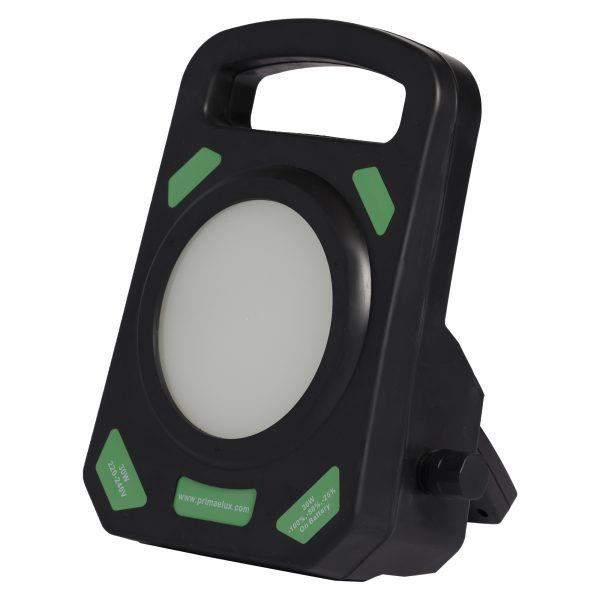 Apparecchio LED Primaelux da 30w alimentazione in gomma e batteria