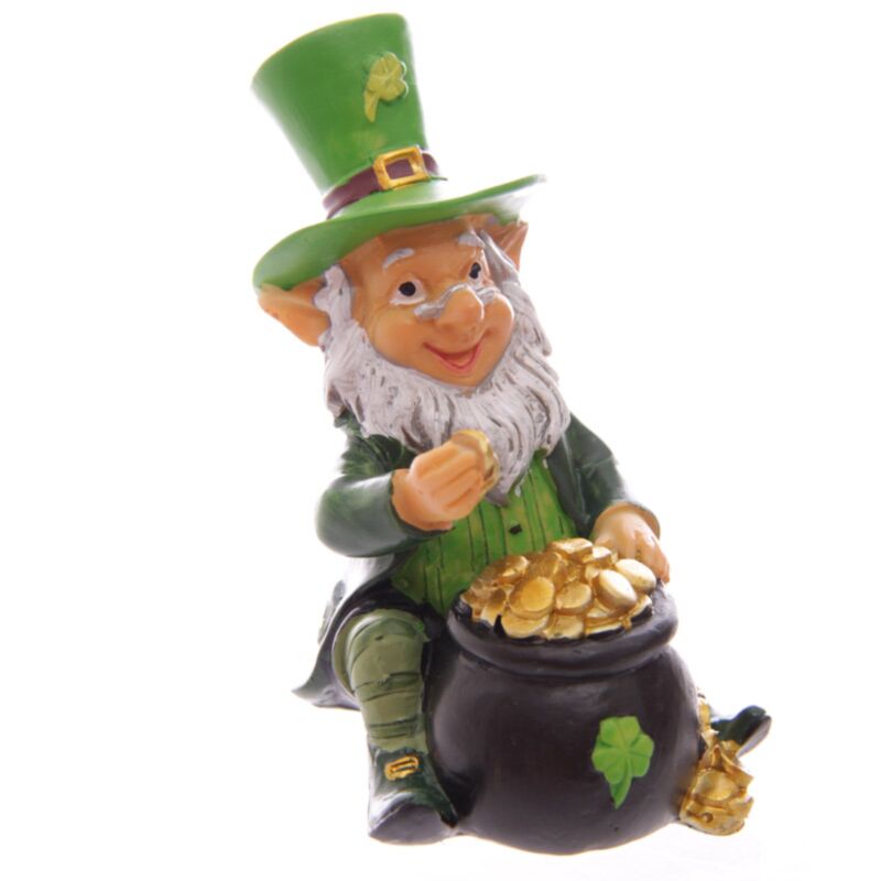 Figurine in miniatura del folletto irlandese della fortuna 9 - 11cm