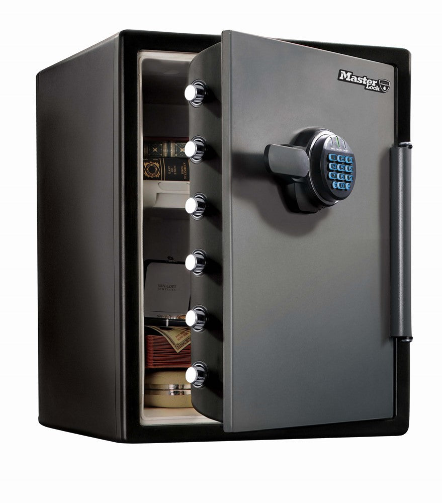 Caja fuerte Masterlock con cerradura de combinación electrónica, ignífuga e impermeable - tamaño XL - lfw205fyc
