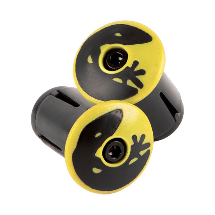 Tapones de cinta de manillar Lizard Skins DSP - Viper Yellow