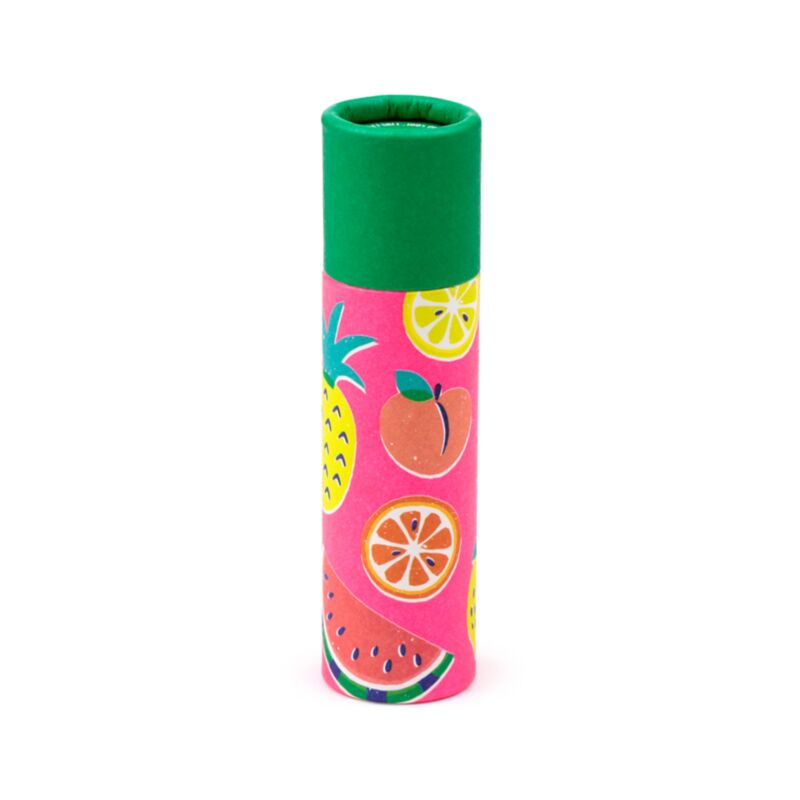 Palo de bálsamo labial de papel de fruta de verano
